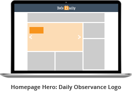 Daily Observance Homepage Hero sponsor ad