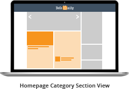 Homepage Category Section View