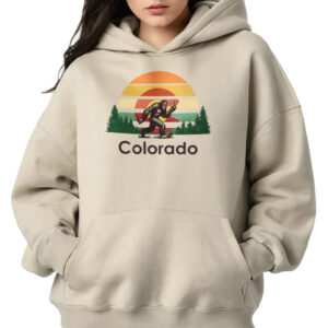 Bigfoot Colorado Retro Sunset Hoodie